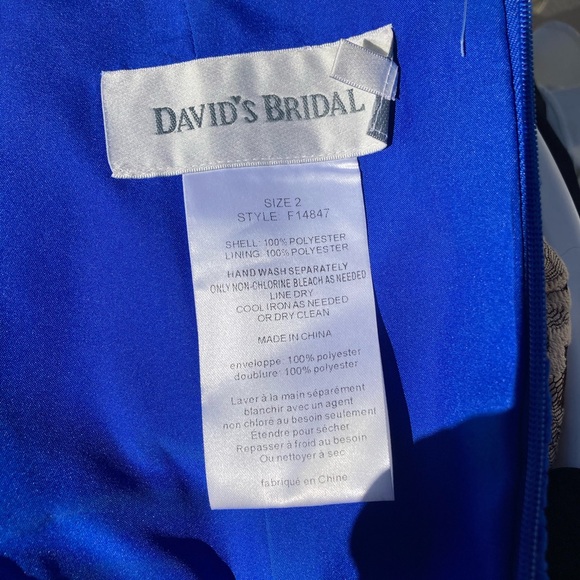 David's Bridal Strapless Royal Blue Dress - Picture 2 of 2